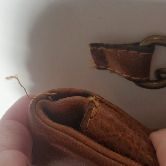 Patricia Nash Luzille Brown Leather Tote Backpack Distressed Leather Finish - Picture 3 of 16